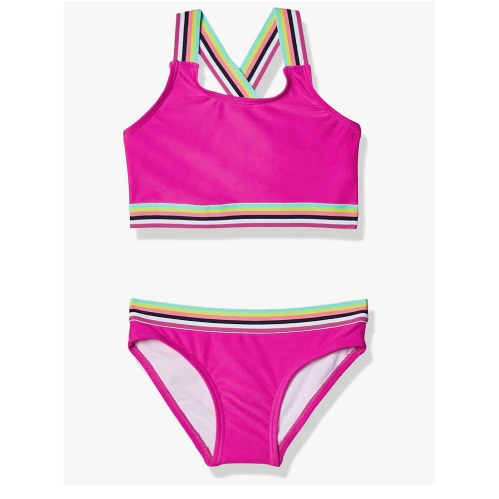 Kanu Surf Girls' Tanya UPF 50+ Beach Sport Athletic Bikini Swimsuit NWT